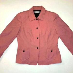 Tahari Arthur Levine Womens Coral Pink Jacket Petite Size 10P